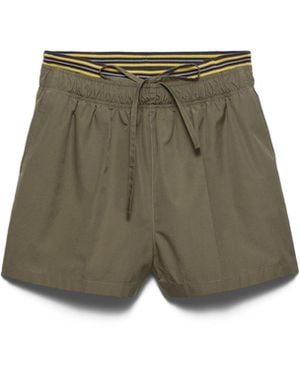 Prada Pantalones Cortos De Popelín, Mujer, Talla - Verde