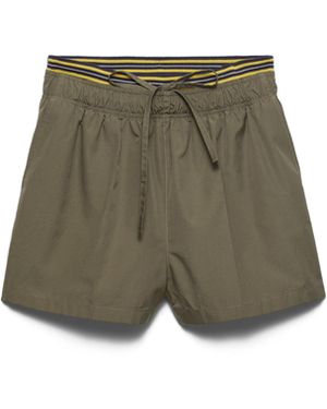 Prada Pantalones Cortos De Popelín, Mujer, Talla - Verde