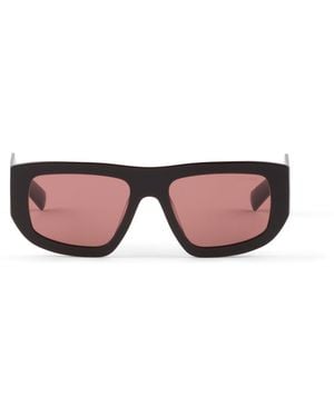 Prada Gafas De Sol Con Logo Triangular, Mujer - Rosa