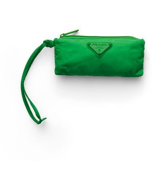 Prada Pouch Plegable De Re-Nylon - Verde