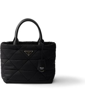 Prada Bolso De Re-Nylon Acolchado, Mujer - Negro