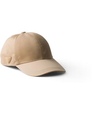Prada Gorra De Béisbol En Re-Nylon, Mujer, Talla - Blanco