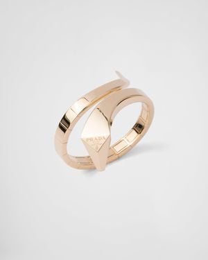 Prada Bracciale Eternal Gold Serpente In Oro Giallo - Bianco