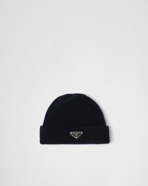 Prada Cashmere Beanie in Black for Men Lyst UK