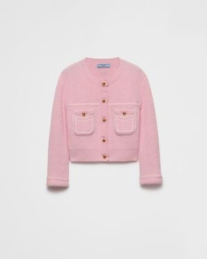 Prada Cardigan En Cachemire - Rose