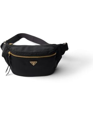 Prada Riñonera De Re-Nylon Y Piel Saffiano, Mujer - Negro