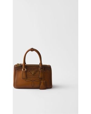 Prada Borsa Galleria Mini - Marrone