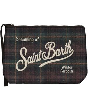 MC2 Saint Barth Pochette A Quadri - Nero