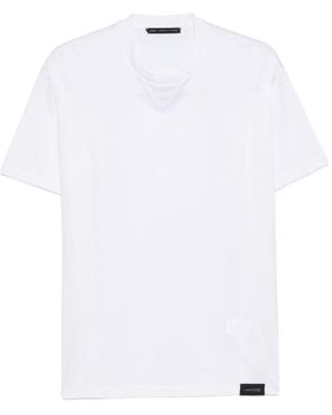 Low Brand T-Shirt Con Inserto Triangolare Bianca - Bianco