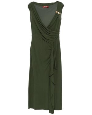 Max Mara Abito Con Drappeggio - Verde