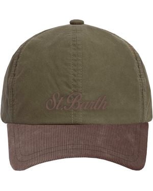 MC2 Saint Barth Cappello Con Visiera Verde Militare