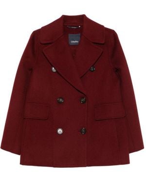 Max Mara Cappotto Con Pattine - Rosso