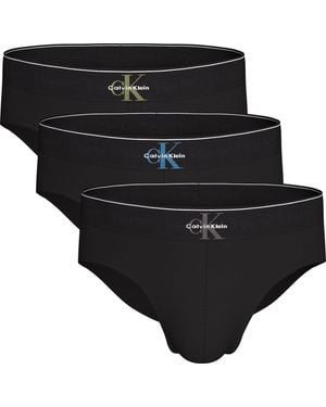 Calvin Klein Slip Con Monogramma Neri - Nero