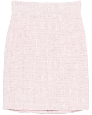 Tagliatore Minigonna Con Texture - Rosa