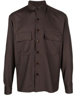 Costumein Camicia Uomo Lana - Marrone