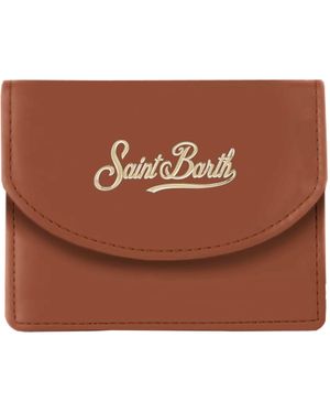 MC2 Saint Barth Portacarte Con Patta E Logo - Marrone