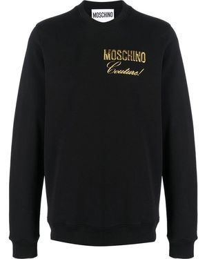 Moschino Felpa Logo Petto - Nero