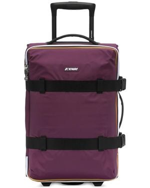 K-Way Borsa A Tracolla Trapuntata Con Fibbia Decorativa - Viola