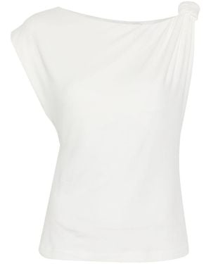 Pinko Top Con Scollo Asimmetrico - Bianco