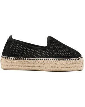 Manebí Espadrillas Con Superficie A Rete Nere - Nero