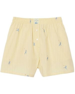 Lacoste Bermuda Con Motivo Tennis Gialli - Neutro