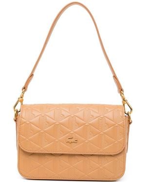 Lacoste Borsa Con Patta Geometrica - Bianco