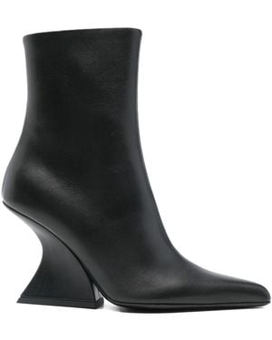 Mugler Stivaletti Con Tacco Sagomato Neri - Nero