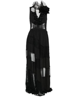BABYLON EUREKA Abito Con Inserti Trasparenti - Nero