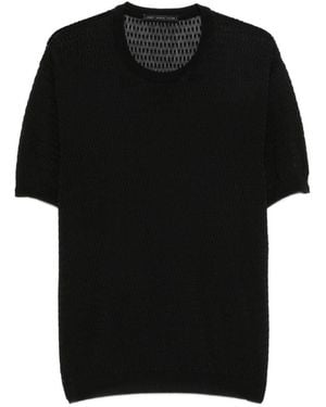 Low Brand Maglia Traforata Nera - Nero