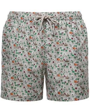 MC2 Saint Barth Costume Boxer Con Piccoli Motivi - Grigio