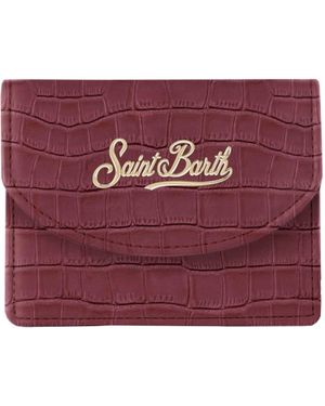 MC2 Saint Barth Portacarte Con Motivo A Rilievo - Rosso