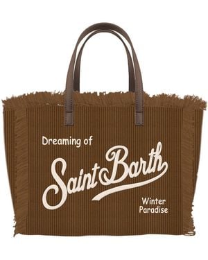 MC2 Saint Barth Borsa Con Bordi Sfrangiati - Marrone