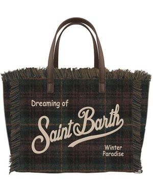 MC2 Saint Barth Borsa Colette A Quadri Verde - Nero