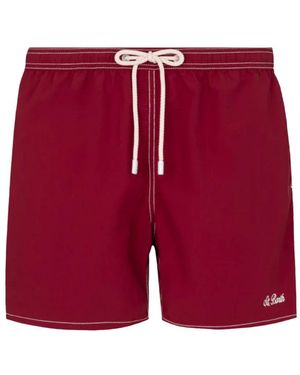 MC2 Saint Barth Costume Da Bagno Con Cuciture A Contrasto - Rosso