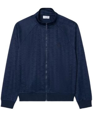Lacoste Felpa Con Motivo Geometrico - Blu