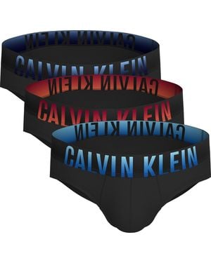 Calvin Klein Slip Con Grande Scritta Neri - Nero