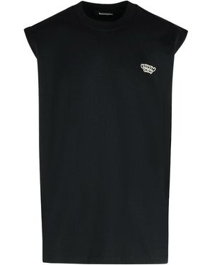 Barrow Canotta Nera Stampe Retro - Nero