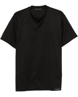 Low Brand T-Shirt Con Etichetta Sul Fondo Nera - Nero