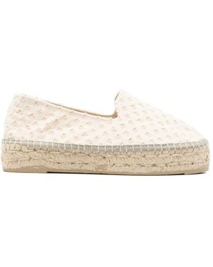 Manebí Espadrillas Con Disegno Traforato Bianche - Neutro