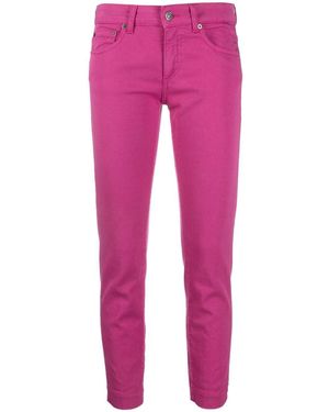 Dondup Pantalone Denim Fucsia Slim Fit - Rosa