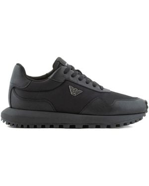 Emporio Armani Sneakers Con Logo - Nero