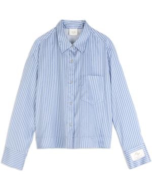 Alysi Camicia A Righe Azzurra - Blu