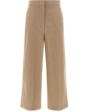 Max Mara Pantalone A Gamba Ampia - Neutro