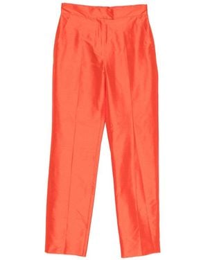 Max Mara Pantalone Con Piega - Rosso