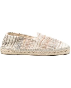 Manebí Espadrillas Con Motivo A Righe - Neutro