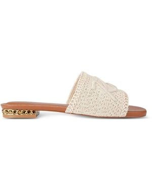 Kurt Geiger Ciabatte Con Fascia Intrecciata - Bianco