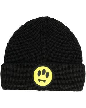 Barrow Cappello Uomo Lana Con Logo Grande - Nero
