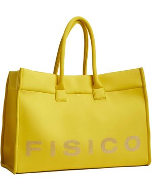 Fisico Borsa Logo Strass - Giallo