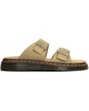 Dr. Martens Sandalo Joseph Doppia Fascia Suede - Bianco