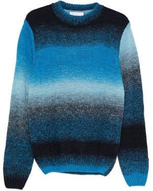 Manuel Ritz Maglione A Righe Sfumate - Blu